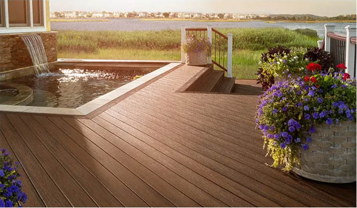 3d wood plastic composite decking