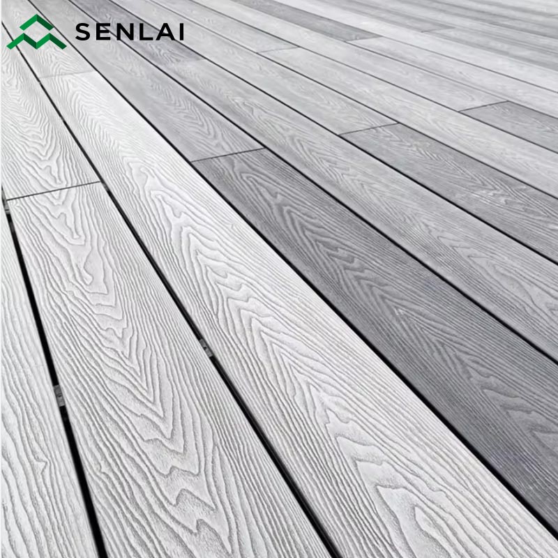 Decking composite en plastique et bois extrudé anti-UV écologique Wpc pour terrasse