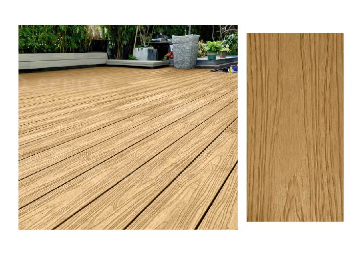 multicolor wood plastic composite deck
