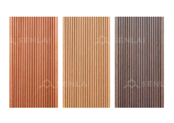 wpc decking with classic wood surface