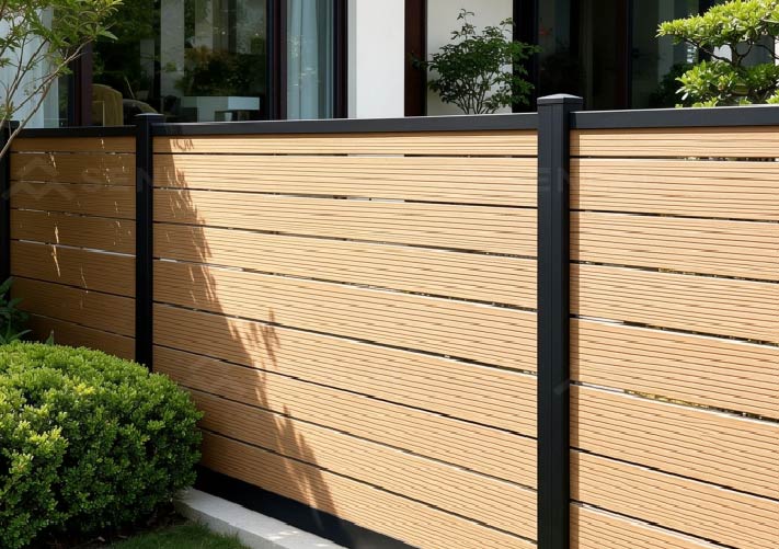 multicolor wood plastic composite deck