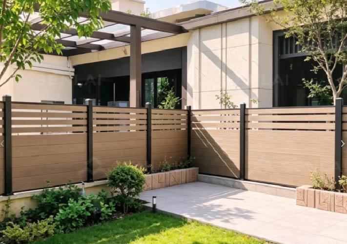 multicolor wood plastic composite deck