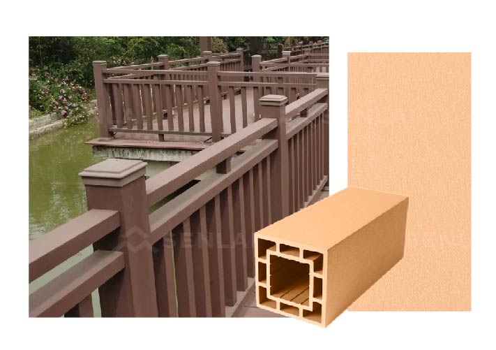 multicolor wood plastic composite deck